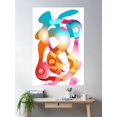 thumbnail image 2 of Twisted Abstract Poster Wall Art, Modern Wall Decor For Living Room Bedroom, 12x18 UNFRAMED, 2 of 3