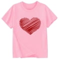 thumbnail image 3 of MUXiin Valentine Shirts for Girls Children's Fashionable Casual Letter Round Neck Short Sleeved T Shirt Top Valentines Gifts for Kids, 3 of 3