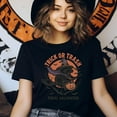 thumbnail image 4 of Trick or Trash Raccoon Shirt – Funny Feral Halloween Witch Tee, Navy, Size S, 4 of 6