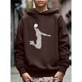 thumbnail image 3 of Mikrdoo Kid Boy's Spring Fall Sweatshirt Basketball Player Print Long Sleeve Comfy Loose Casual Pullover Hoodies Size 5-14, 3 of 8
