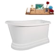 thumbnail image 3 of 59" Streamline B-444-186-BL Soaking Freestanding Tub and Tray With Internal Drain in Matte Black, 3 of 10