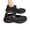 black, variant on Women’s Hook and Loop Sneakers Low Top Slip On Casual Shoes Non Slip Tire Sole Comfort