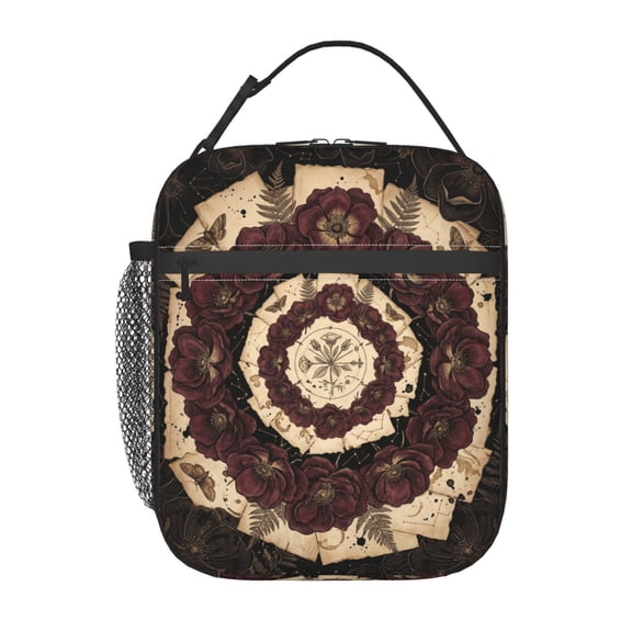 Flower Lunch Bag,Lunch Box For Women Men,Reusable Insulated Lunch Tote,Leakproof Lunch Cooler For Work,Picnic,Camping