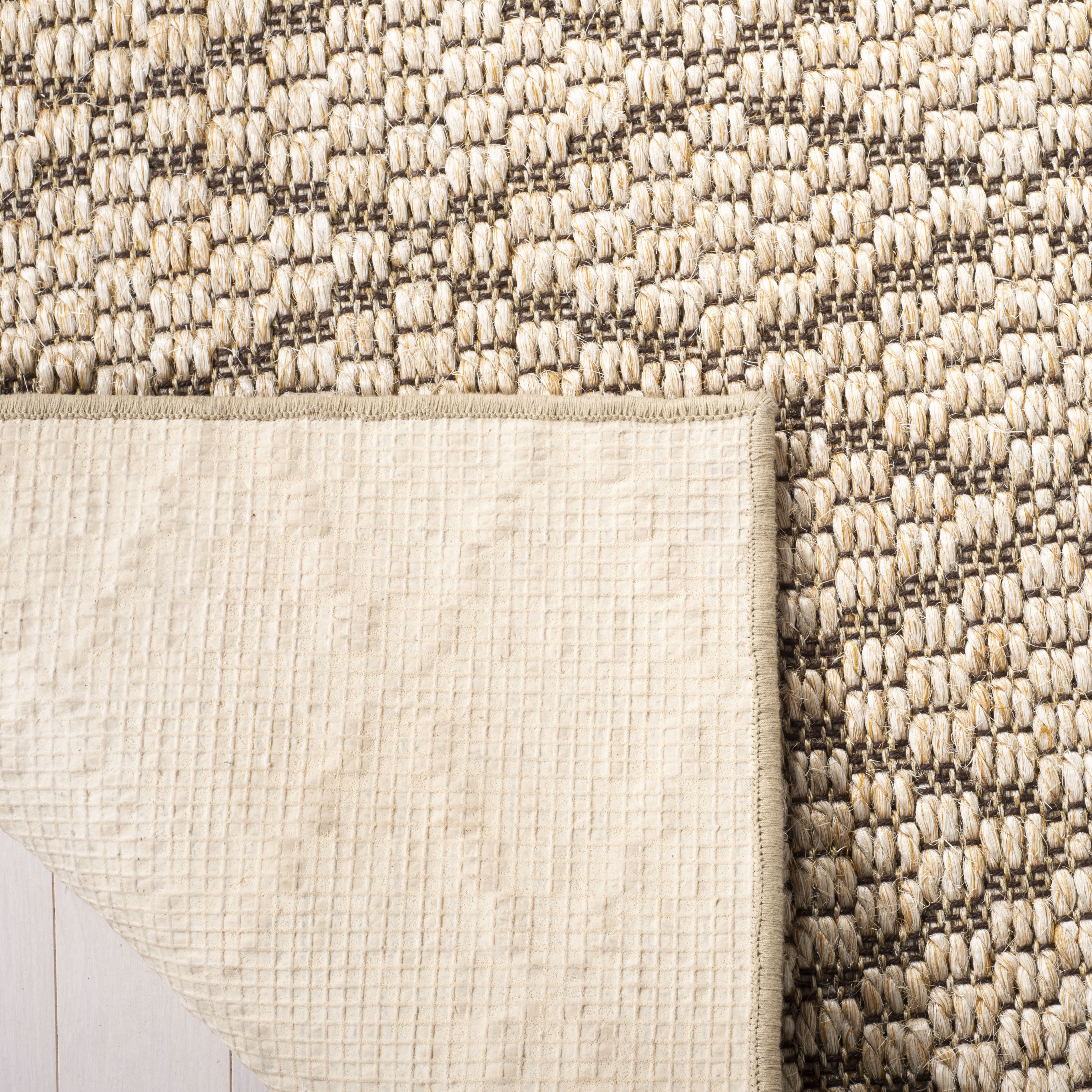 SAFAVIEH Palm Beach Bairre Geometric Area Rug, Beige/Brown, 5' x 8'