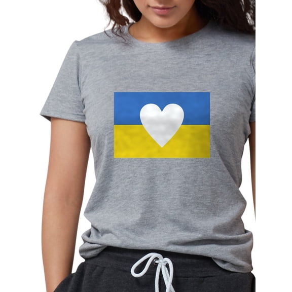 CafePress - Ukraine Heart T Shirt - Womens Tri-blend T-Shirt