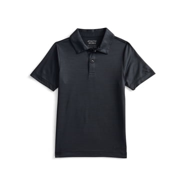 Athletic Works Boys Active Polo Shirt with Short Sleeves, Sizes 4-18