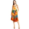 thumbnail image 5 of Sakkas Palm Tree Tie Dye Caftan Dress / Cover Up - Blush - One Size, 5 of 5