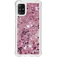 thumbnail image 2 of Compatible with Samsung Galaxy A71 Case Glitter Luxury Cute Love Liquid Quicksand Clear TPU Girls Women Stylish Bumper Shockproof Protective Case for Samsung Galaxy A71 Rose Gold YB, 2 of 12