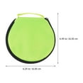 thumbnail image 3 of STRANDCHIC 1Pack Green Round CD Organizer Storage Solution Oxford Cloth Large Capacity Practical Design Protect Discs for Car Home, 3 of 6