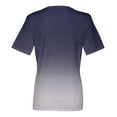thumbnail image 5 of Tshirts Women Trendy Women's V-neck Short-sleeved Fashionable Gradient Printed Top, 5 of 5