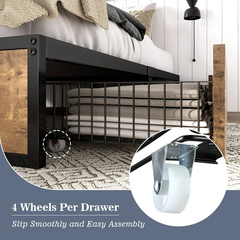 Bed frame cheap casters walmart