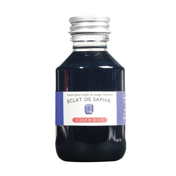 Herbin Fountain Pen Ink - 100ml Bottle - Eclat de Saphir