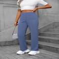thumbnail image 3 of LYMAYTER Women Casual Trousers High Waisted Stretchy Button Business Work Casual Pants with Pockets S-2XL, 3 of 8