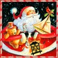 thumbnail image 1 of Peinture Diamant Ronde Père Noël 30*30cm, 1 of 10