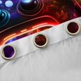 thumbnail image 4 of Manfei Neon Blue Gamepad Black Out Curtains for Kid, Modern Game Lover Curtains Pack of 2 (42x63 Each), Stripes Geometric Bedroom Curtains, Curtains and Drapes Home Decor, 4 of 6