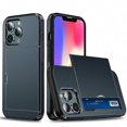 thumbnail image 1 of Slide Card Holder Anti-drop protective PC + TPU Hybrid Back Phone Case for, 1 of 3