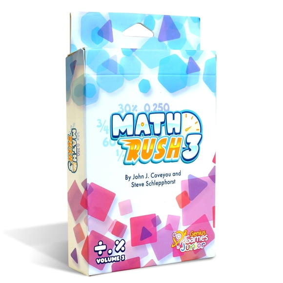 Juego cooperativo Math Rush: 3 fracciones, decimales y porcentajes Genius Games Genius Games