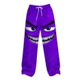 thumbnail image 5 of Ceisia Men's Loose Straight Leg Casual Pants Evil Grin Cartoon Print Elastic Drawstring Waist Multi-Color Beach Vacation Pants Multicolor XXXXL Gifts, 5 of 5