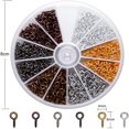 thumbnail image 1 of 600pcs Mini ganchos de ojo Tornillos de ojo pequeños con caja 6 Color Ganchos de ojo Tornillo Ojales de ojo Ojales TUNC Sencillez, 1 of 5