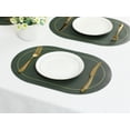 thumbnail image 6 of Unique Bargains Faux Leather Placemats for Kitchen Washable Table Placemats 6pk Green Gray, 6 of 7