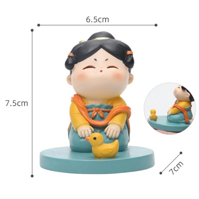 pitrice Girl Statue Phone Holder Car Desktop Smartphone Lazy Stand Statue Display A