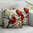 thumbnail image 3 of Awypu Farmhouse Red Bird Throw Pillow Covers Vintage Animals Rustic Pillow Cases Square&nbsp;Cardinal Print Cushion Cover Outdoor Decor Sofa Couch (Birds) 20x20in, 3 of 5