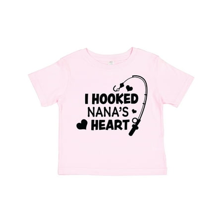 

Inktastic I Hooked Nana s Heart with Fishing Rod Gift Toddler Boy or Toddler Girl T-Shirt