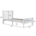 thumbnail image 7 of Hassch Twin Size Wooden Platform Bed, White, 7 of 7