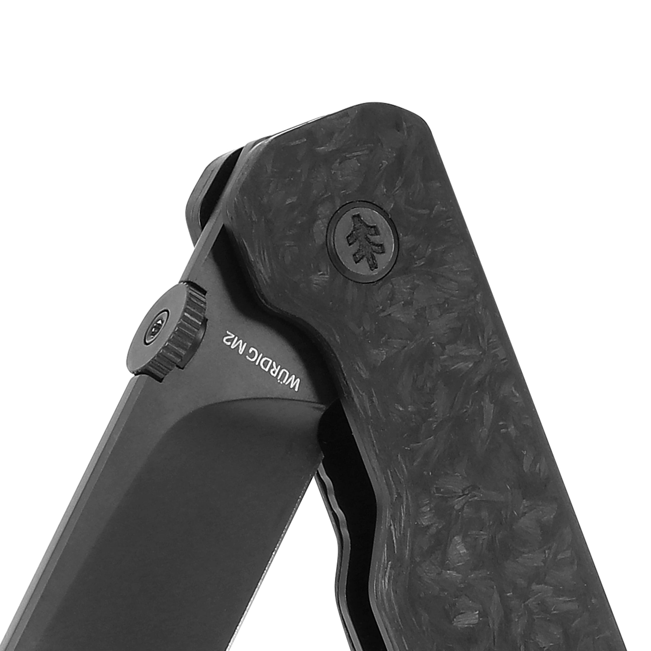 Swiss Tech Wurdig M2 Folding Knife with 14C28N Blade & Carbon Fiber Handle, Black