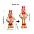 thumbnail image 3 of Christmas Gingerbread Man, Retractable Leg Standing Gingerbread Man Fabric Doll, Soft Stuffed Holiday Figurine, Plaid Cloth Standing Ornament for Mantel Shelf Tabletop, Home Holiday Party, 3 of 7