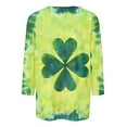 thumbnail image 3 of Womens Pink and Green Sweatshirt Long Sleeve Shamrock Crewneck Shirt 2025 St Patricks Day Trendy Tops Irish Outfits, 3 of 5