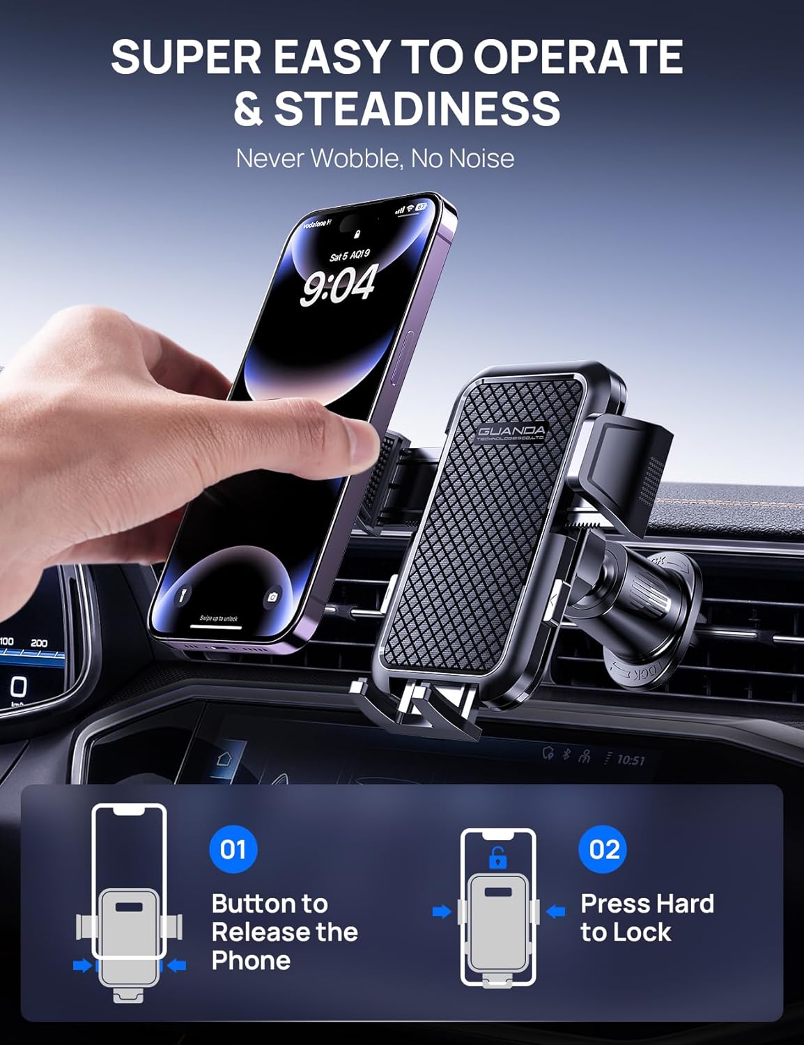 GUANDA Universal Car Air Vent Phone Holder Mount photo 7
