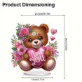 thumbnail image 2 of Decoración de escritorio de pintura de diamante de oso rosa de corazón acrílico para decoración de escritorio de oficina, 2 of 7