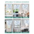 thumbnail image 5 of Teal Blue Snowflakes Tie Up Curtains for Windows 63 Inch Length Balloon Curtains Kitchen Adjustable Balloon Window Shade Christmas Snowflake Winter Holiday Tie Up Bathroom Curtain Window 46"x63", 5 of 6