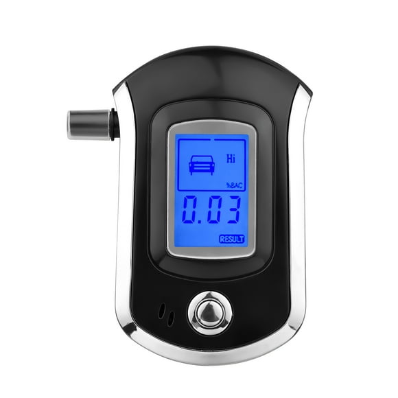 Portable Breathalyzer with 6 Mouthpieces Breath Alcohol Tester LCD Backlight Digital Accurate BAC Detector Analyzer
