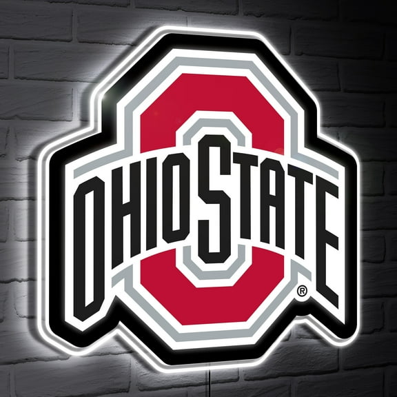 Ohio State Buckeyes LED Team Logo Shaped Lighted Wall Sign