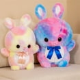 thumbnail image 5 of Kitem 35/45/55cm Rainbow Rabbit Doll PP Cotton Filled Soft Lovely Doll Pillow Creative Sofa Ornament Sleeping Accompany Stuffed Animal Bunny Plush Doll Toy Birthday Gift, 5 of 13
