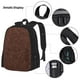 thumbnail image 3 of Easygdp Dark Brown Glitter Mochila para Niños y Niñas con Set de Caja de Almuerzo y Estuche para Lápices 3 en 1, Mochila Escolar Estampada para Adolescentes, 3 of 7