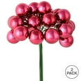 thumbnail image 3 of Vickerman 6" Berry Red Shiny Ball Ornament Christmas Pick, 3 of 3
