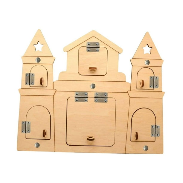 Accesorios para tarjetas de actividades DIY, regalo de cumpleaños portátil, juguete educativo sin pintar Castillo