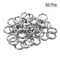 thumbnail image 3 of Uxcell 0.63'' Fishing Split Rings Double Flat 304 Stainless Steel Silver Tone 50Pcs, 3 of 5