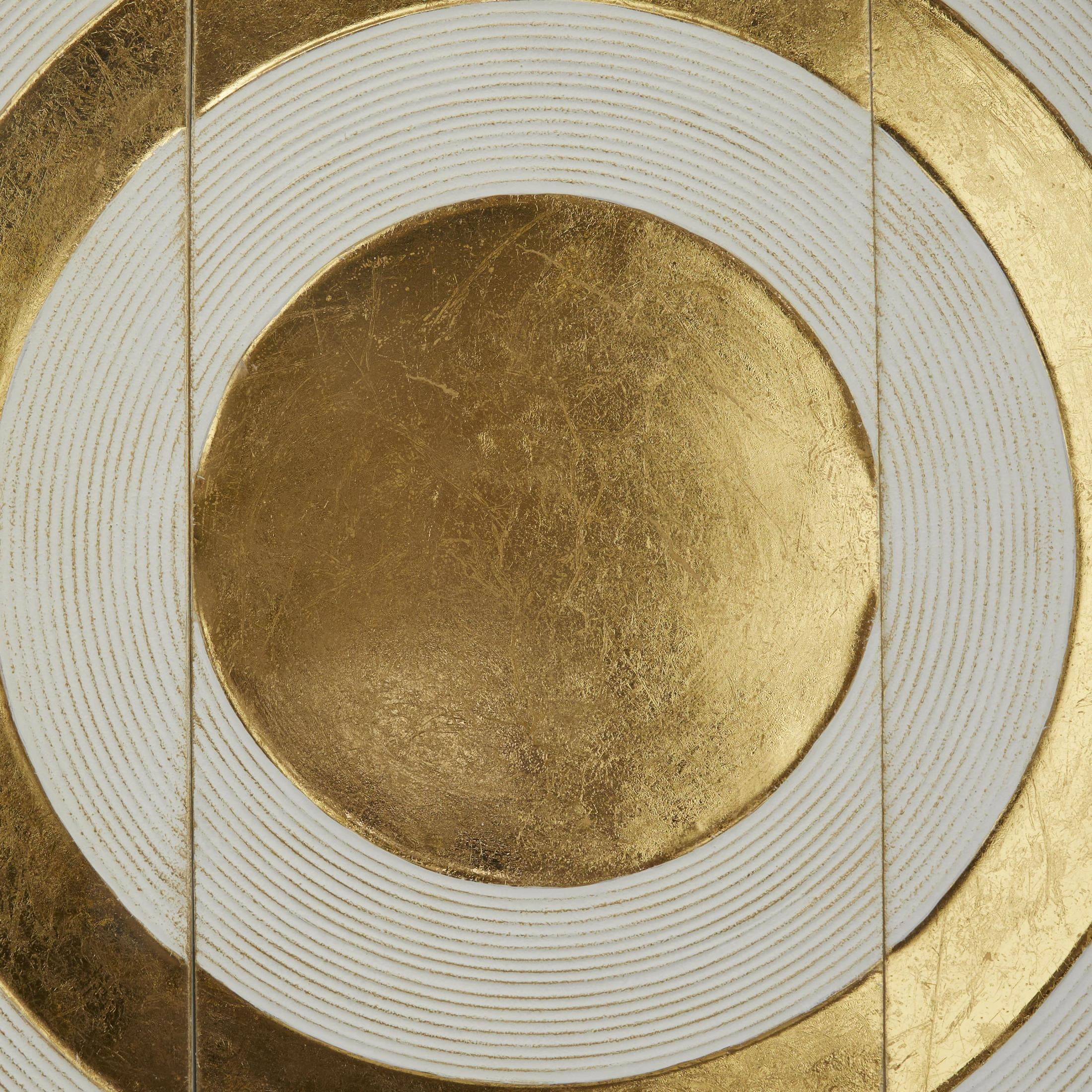 CosmoLiving by Cosmopolitan Gold Metal Target Geometric Wall Decor