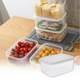 thumbnail image 2 of YIKA Tupperware Container Refrigerator Fresh-keeping Box Small Lunch Box Kitchen Lunch Box Plastic Storage Box Rectangular Sealed Box Kitchen Storage White, 2 of 9