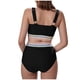 thumbnail image 5 of Traje de baño de moda para mujer, conjuntos de bikini de cintura alta, dos piezas, traje de baño con nudo recortado, traje de baño de nailon para mujer, 5 of 8