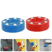 FRCOLOR 2pcs Hockey Pucks for Training Plastic Ice Hockey Puck Sports Supplies for Professional and Amateur Training