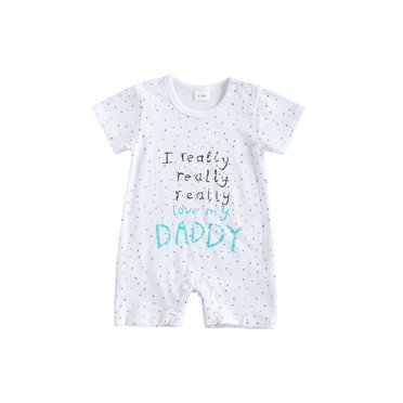 Patpat Baby Boy Girl I Love My Daddy Mummy Romper Walmart Com