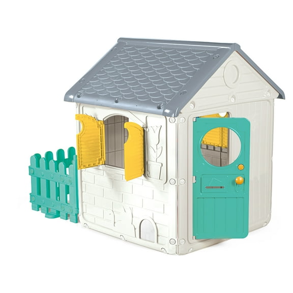 DOLU My First Playhouse with Fence, Durable, Easy-to-Assemble Toddler Playhouse