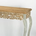 thumbnail image 4 of Vintage Rustic Wooden Console Table with Carved Details, 49.21" Long, Distressed Finish, 1pc, 4 of 5