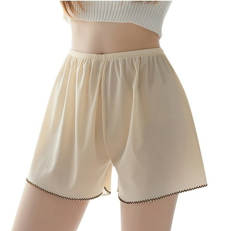 POIUYTR Slip Shorts for Women Under Dresses Comfy High Waisted Anti Chafing Underwear Soft Stretch Seamless Boyshorts Panties Under Shorts