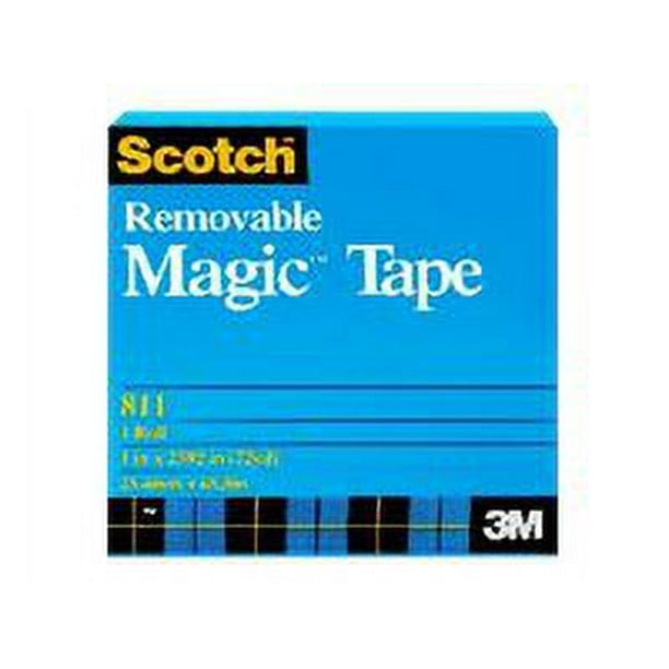 Scotch Magic 811 - Ruban Adhésif de Bureau - 0,5 Po x 108 Pi - 1 Po - Mat transparent